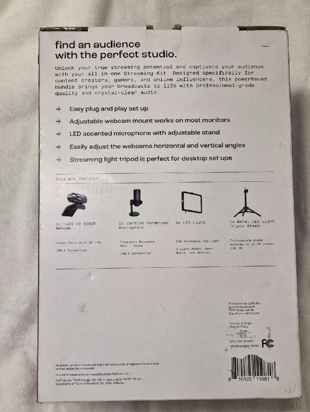 Complete Creator Kit Streaming Webcam & Microphone - Black